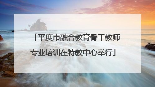平度市融合教育骨干教师专业培训在特教中心举行